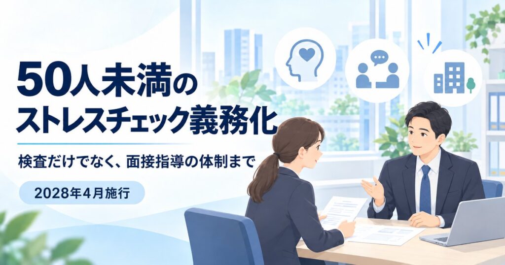 50人未満のストレスチェック義務化｜検査だけでなく、面接指導の体制まで｜中央総合産業医事務所